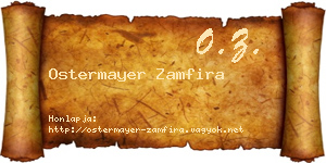 Ostermayer Zamfira névjegykártya
